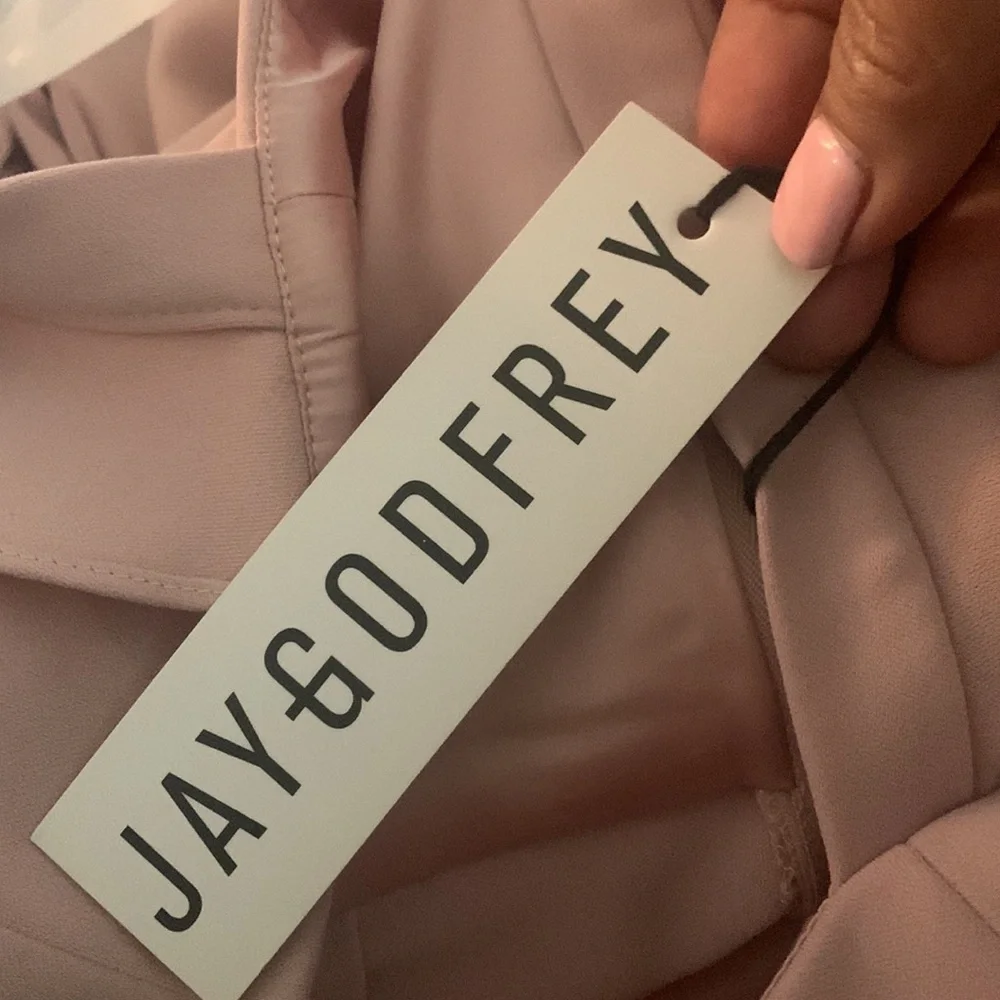 NWT Jay Godfrey blush Ray Jumpsuit SIZE 4 wedding formal - Picture 5 of 6